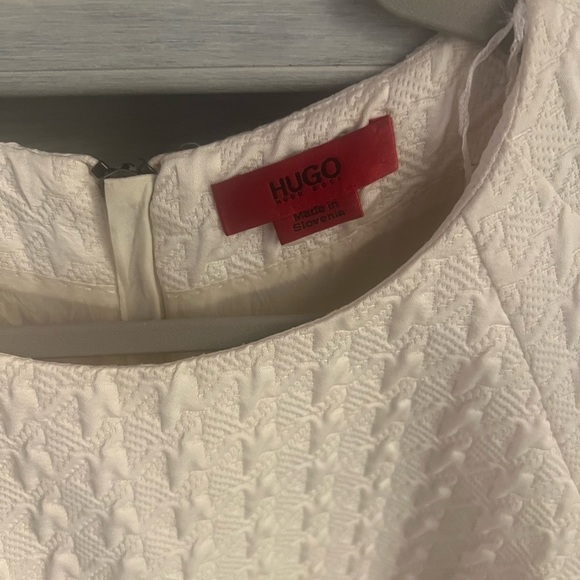 HUGO Hugo Boss Cream Jacquard Quilted Dress - Picture 4 of 7